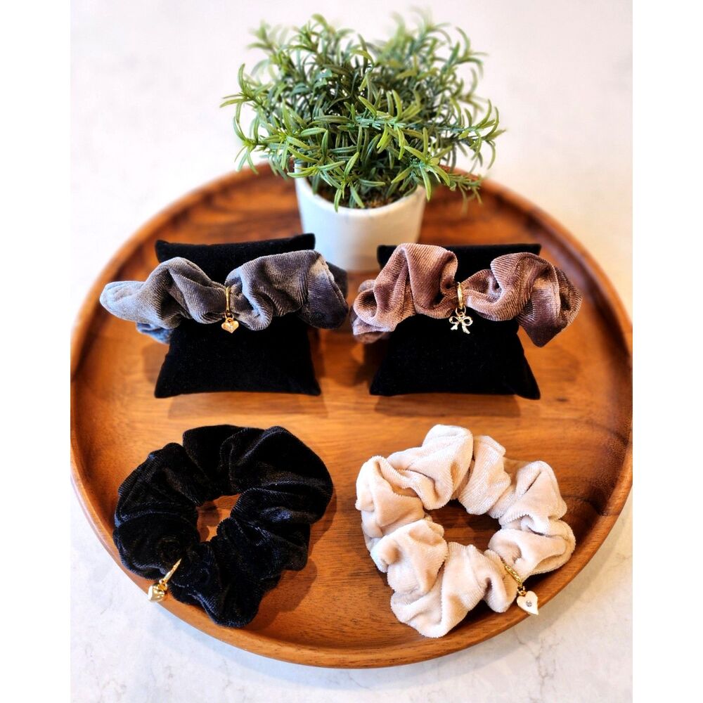 Velvet Scrunchie Set-Luxe Charm Edition